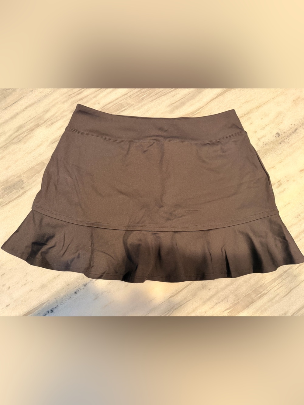 Tommy Bahama Black Ruffle Hem Mini Skort